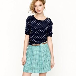 🆕 J. Crew Tweed Green Skirt. NWT